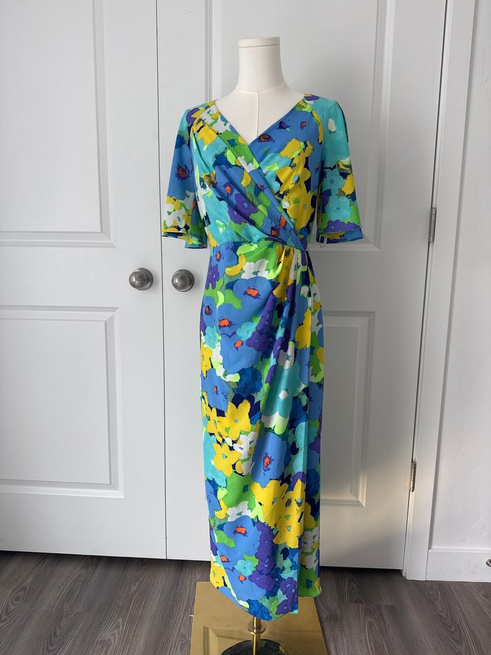 Magaschoni Dress Watercolor Garden Party Sundress Wedding Wear Fairycore